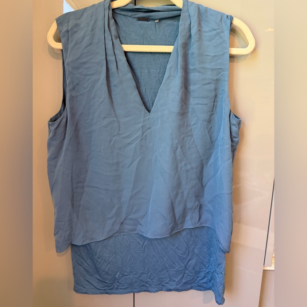 Elegant Blue Sleeveless Top